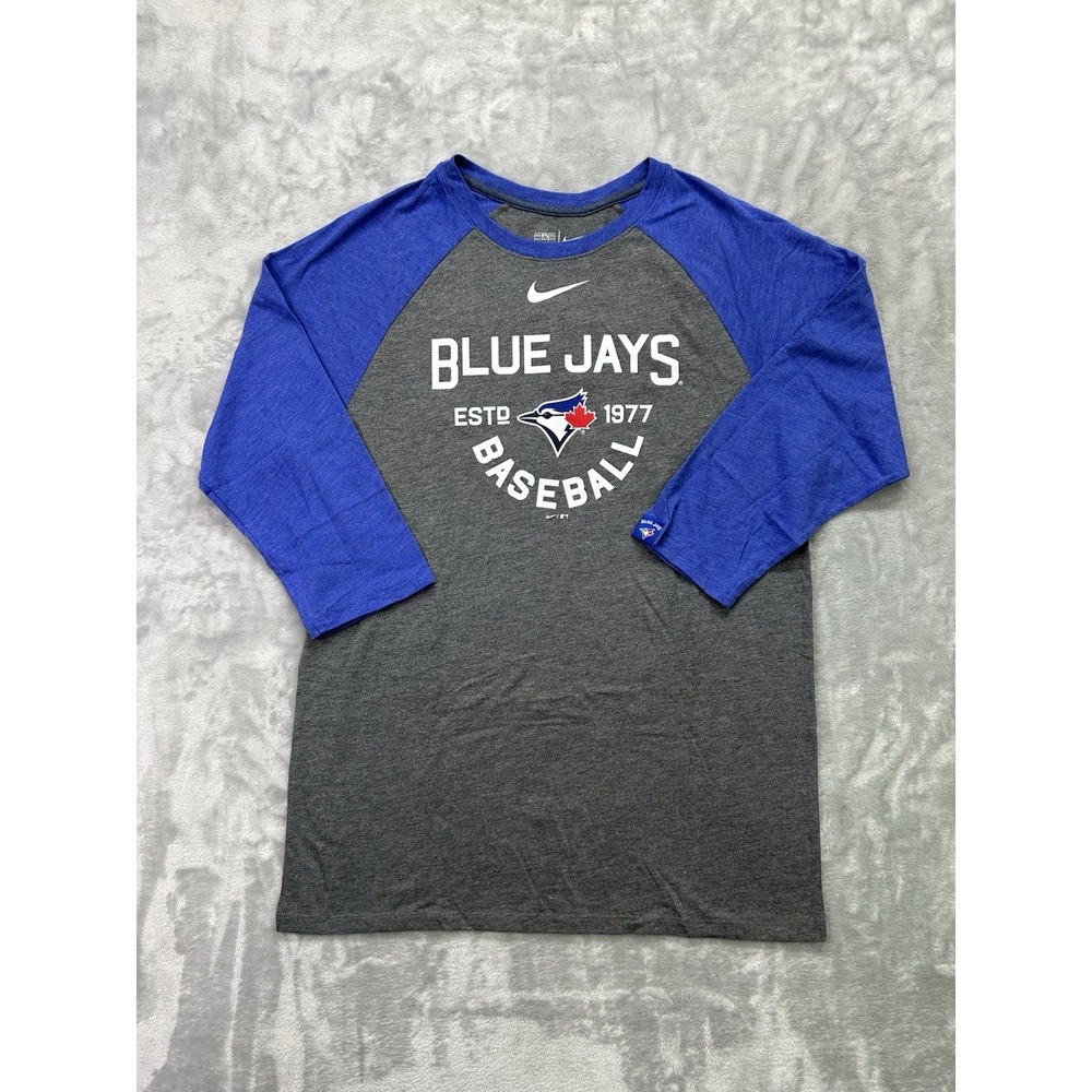 Toronto Blue Jays Nike Tee Mens Size Med Blue Jersey Sleeve Shirt Baseball MLB